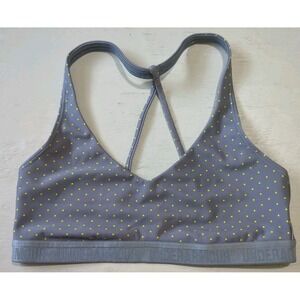 Under‎ Armour Women's Sports Bra Polka Dot Neon Gray Small Heat Gear